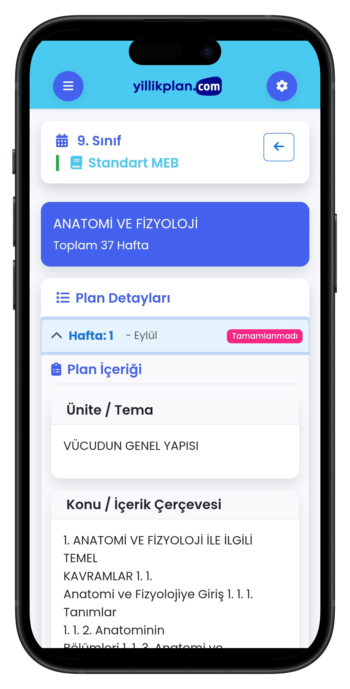 Yıllık Plan Uygulaması