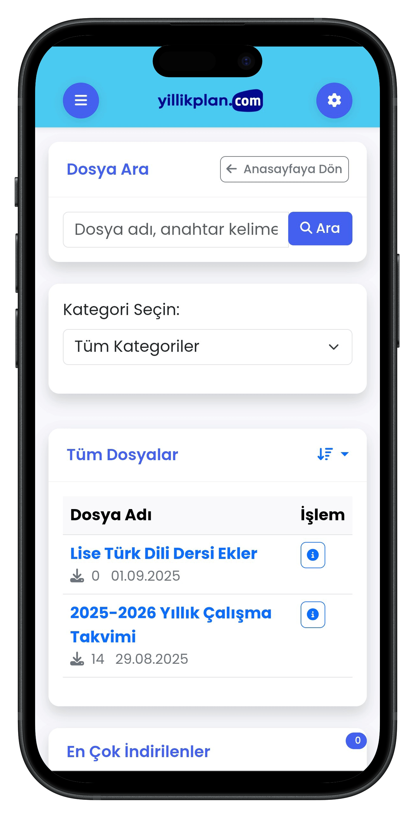 Yıllık Plan Uygulaması